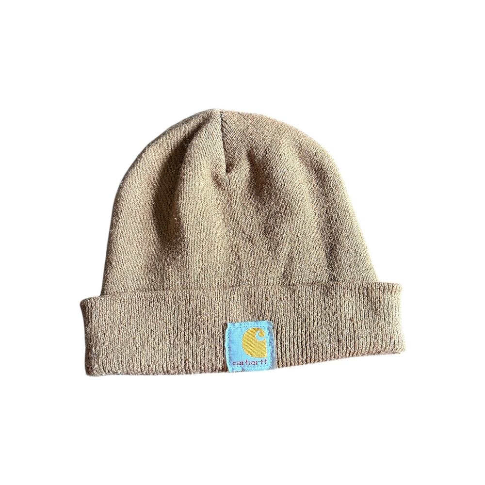 Carhartt Heritage Logo Brown Cuffed Knit Beanie